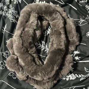 Authentic Rex Rabbit Fur Infinity Scarf